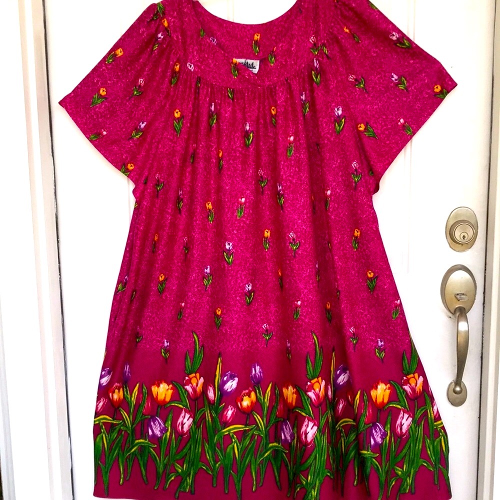 Colorful Muu Muu style dress VTG